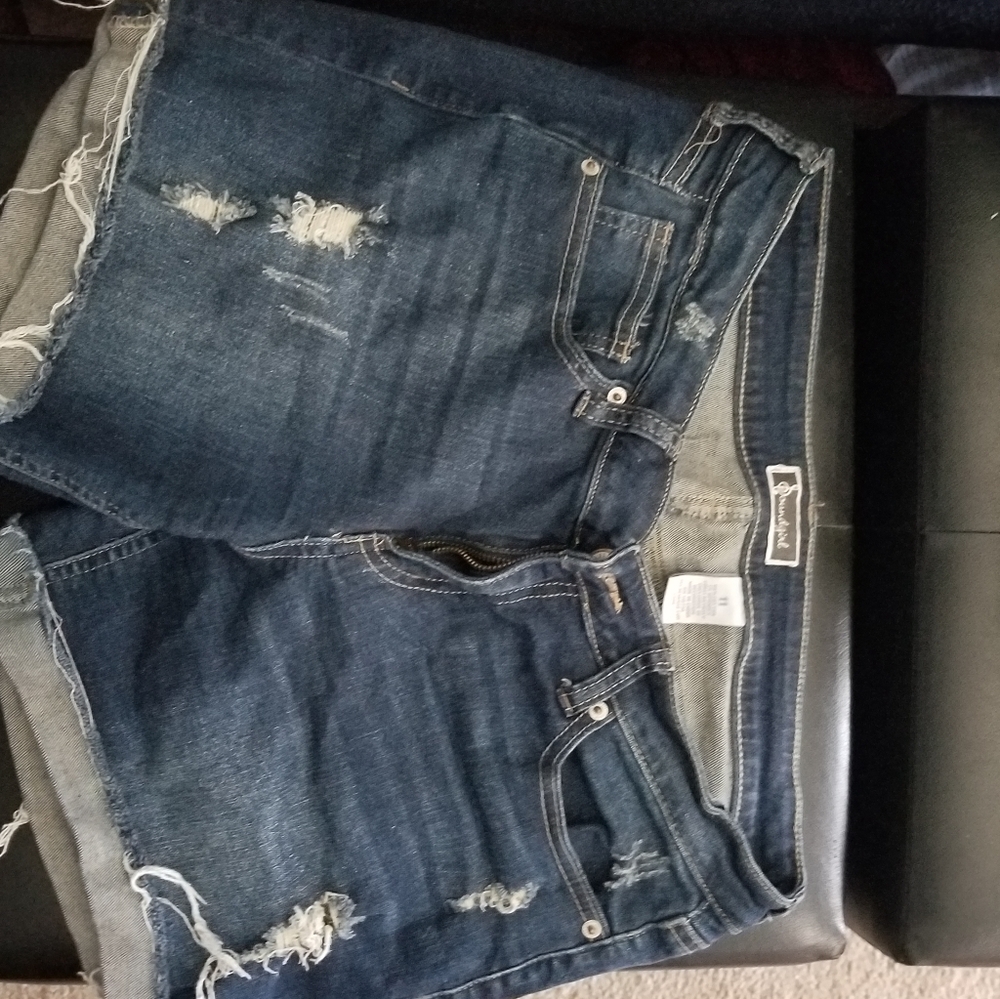 Juniors Destructed Denim shorts sz 11
